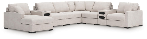 Omaha by Ashley 8-Piece Sectional with Audio System and Chaise
