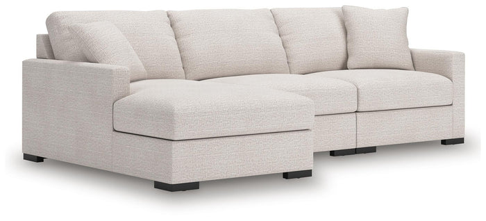 Tallow 3-Piece Sectional with Chaise in Stone