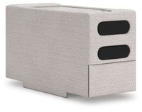 Tallow 4-Piece Sectional with Audio Console in Stone