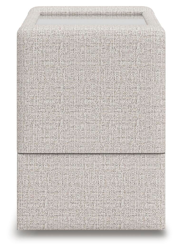 Tallow 6-Piece Sectional with Storage Console in Stone