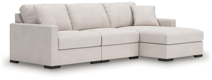 Tallow 3-Piece Sectional with Chaise in Stone II