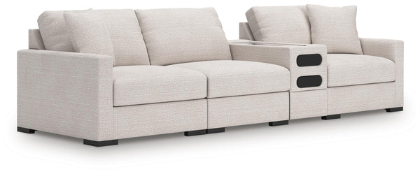 Omaha by Ashley 4-Piece Sectional with Audio Console