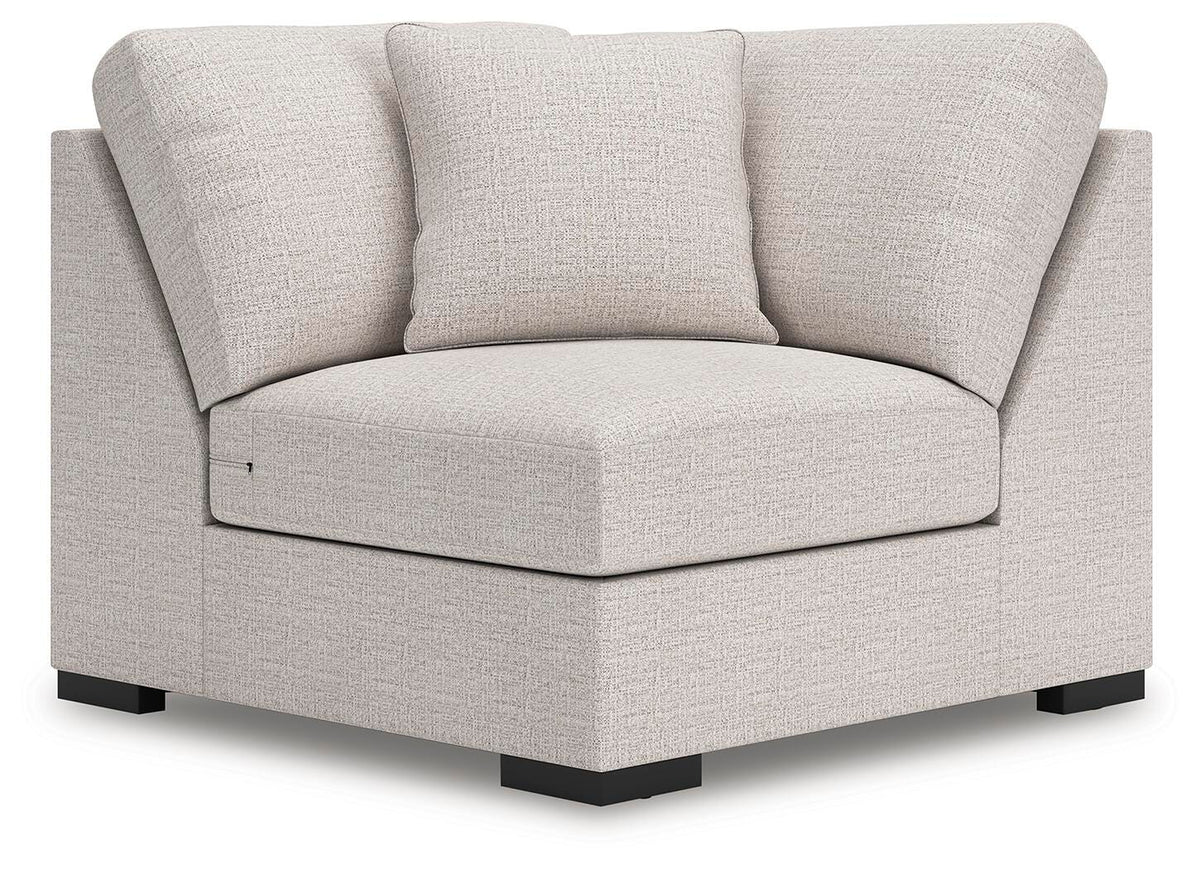 Tallow 6-Piece Sectional with Storage Console in Stone