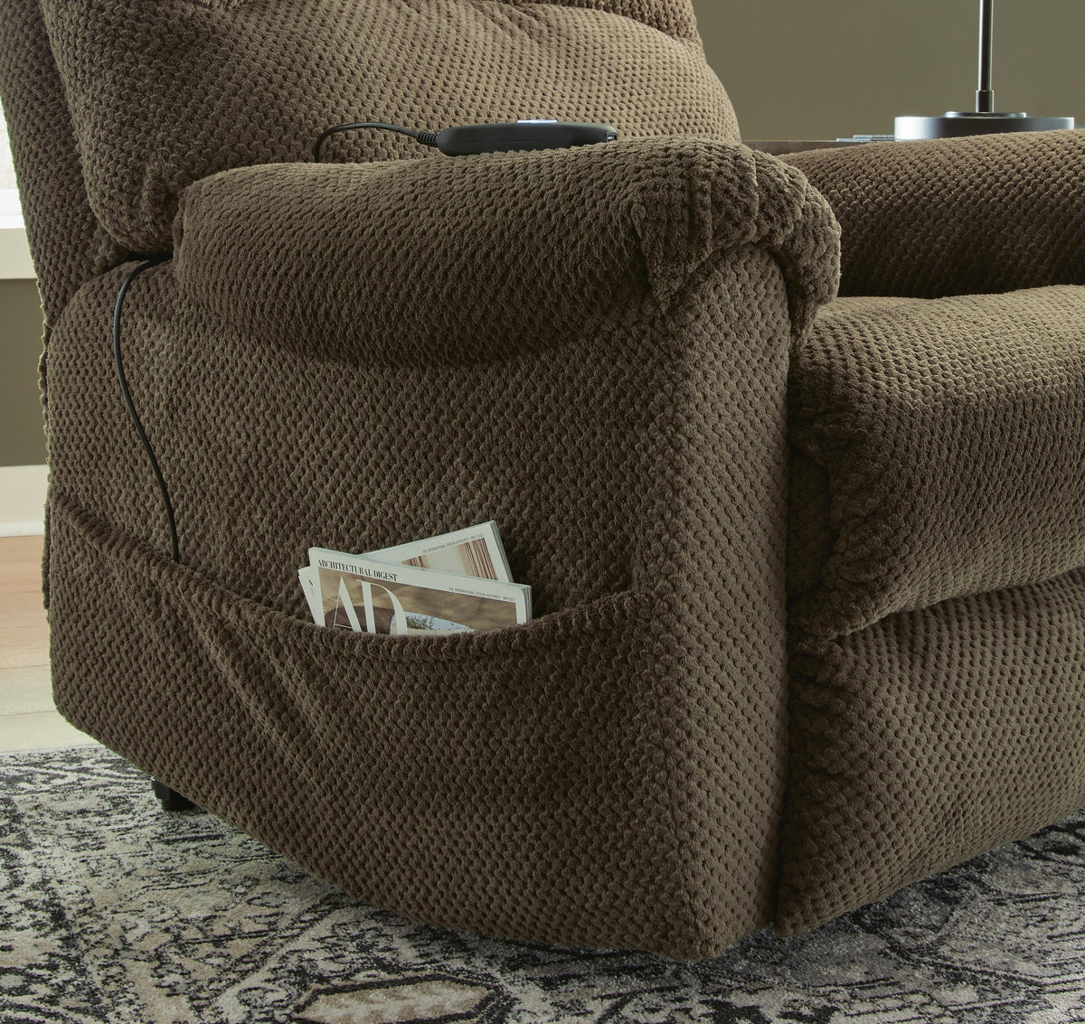 Alderfield Power Lift Recliner in Chocolate