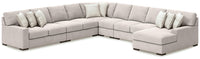 Jervis 6-Piece Sectional with Chaise in Stone II
