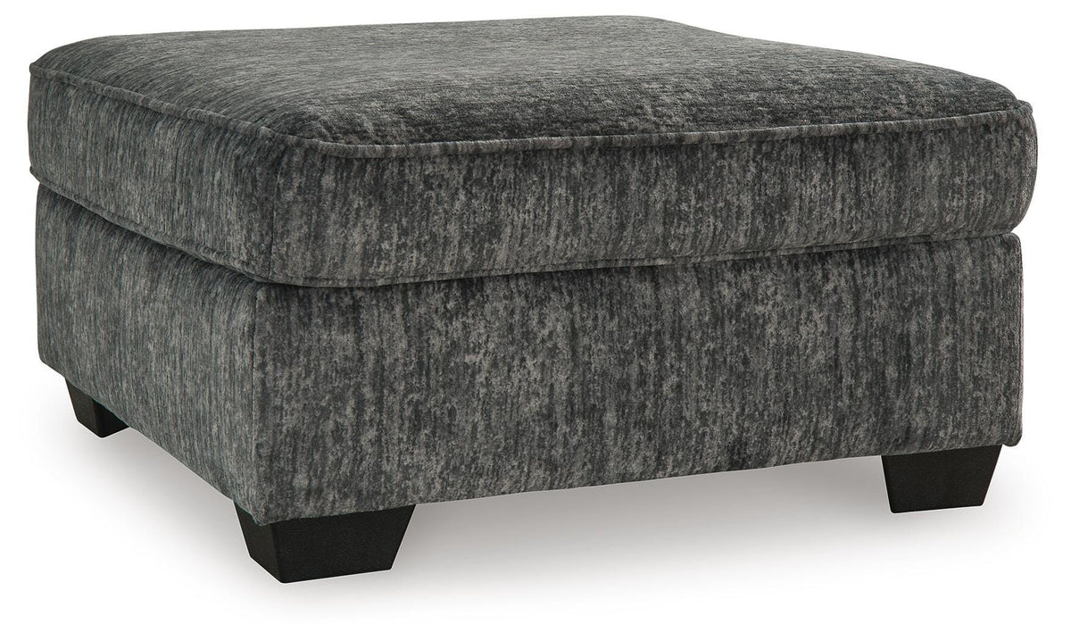 Torin 2-Piece Sectional and Ottoman in Gunmetal