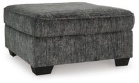 Torin 2-Piece Sectional and Ottoman in Gunmetal