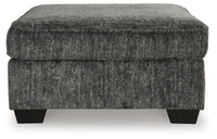 Torin 2-Piece Sectional and Ottoman in Gunmetal