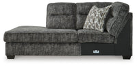 Torin 2-Piece Sectional and Ottoman in Gunmetal