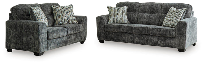 Torin Sofa and Loveseat in Gunmetal