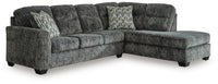 Torin 2-Piece Sectional with Chaise in Gunmetal