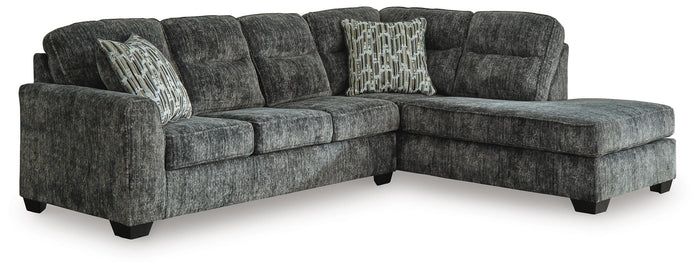 Torin 2-Piece Sectional with Chaise in Gunmetal