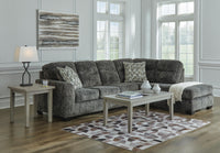 Torin 2-Piece Sectional with Chaise in Gunmetal