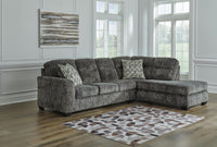Torin 2-Piece Sectional with Chaise in Gunmetal