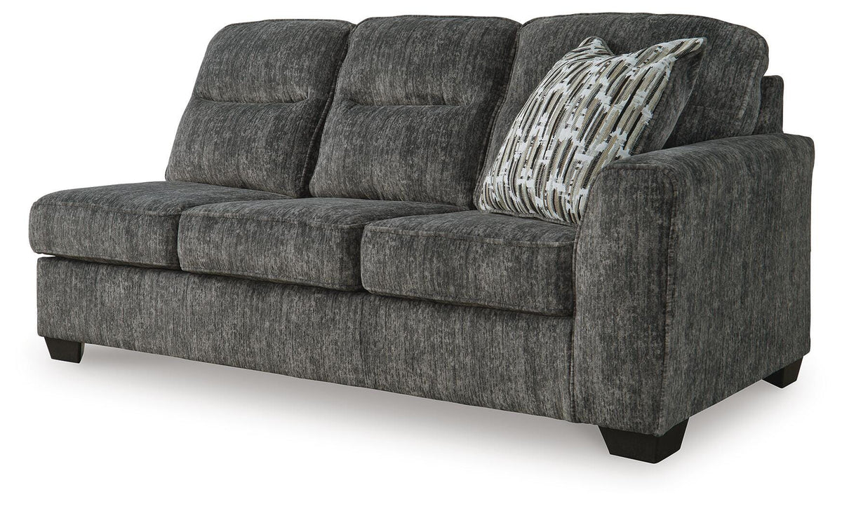 Torin 2-Piece Sectional and Ottoman in Gunmetal