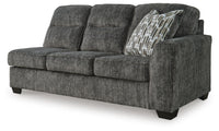 Torin 2-Piece Sectional and Ottoman in Gunmetal