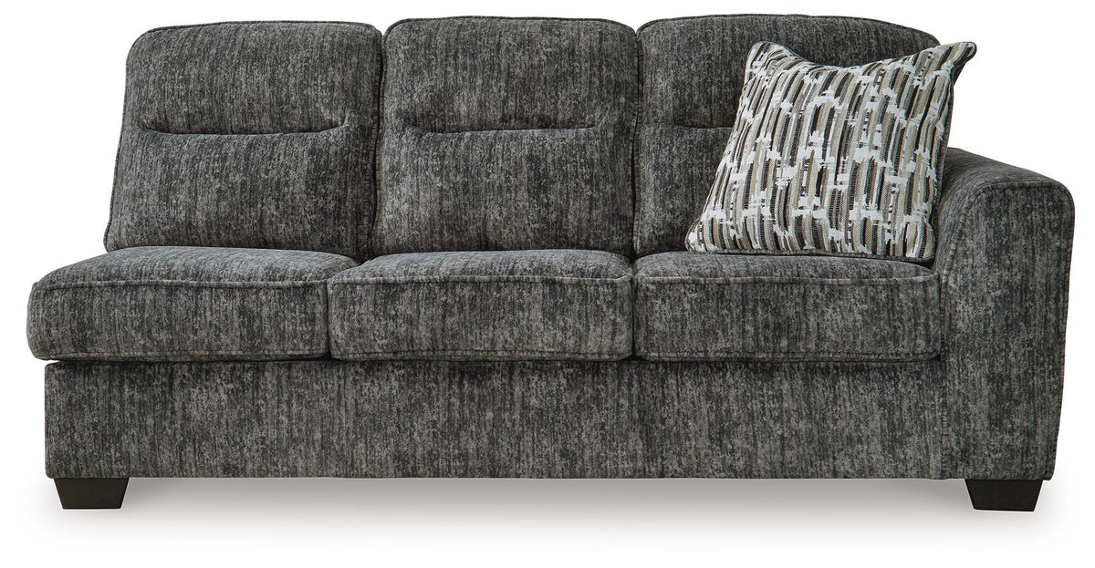 Torin 2-Piece Sectional and Ottoman in Gunmetal