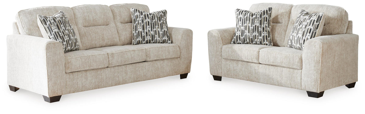 Torin Sofa and Loveseat in Parchment