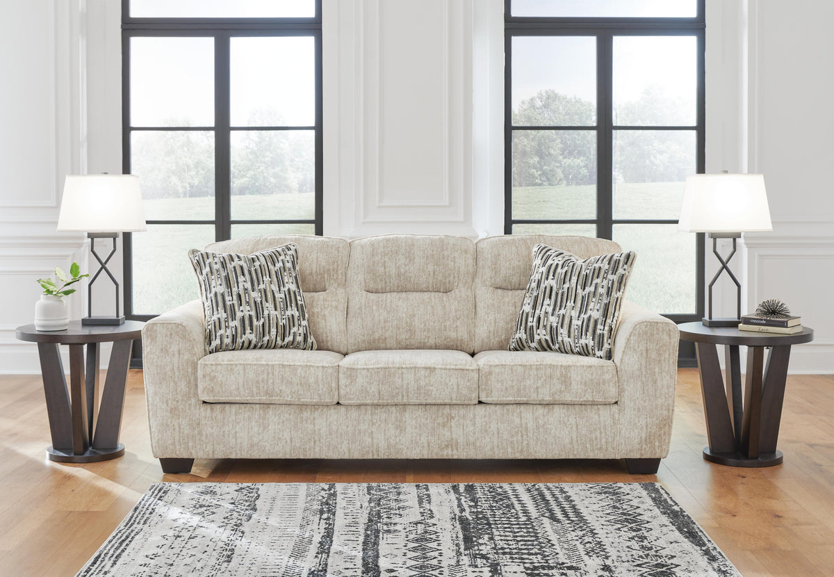 Torin Sofa and Loveseat in Parchment
