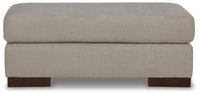 Marlowe Ottoman in Flax