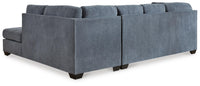 Quinn 2-Piece Sectional with Chaise in Denim
