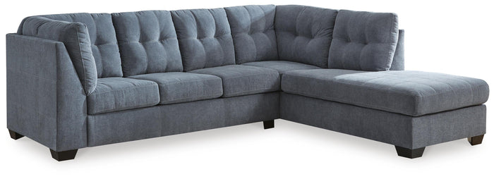 Quinn 2-Piece Sectional with Chaise in Denim