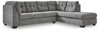 Quinn 2-Piece Sectional with Chaise in Gray II