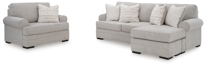 Verge Sofa Chaise and Oversized Chair