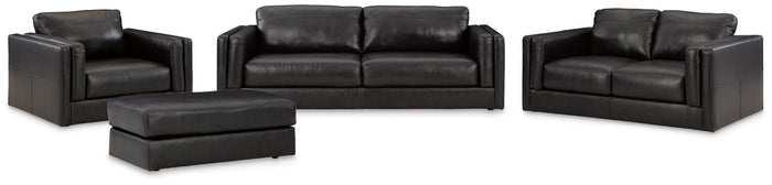 Voss Sofa with Loveseat and Oversized Chair and Ottoman