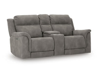 Arlen Power Reclining Sofa with Loveseat and Recliner in Slate