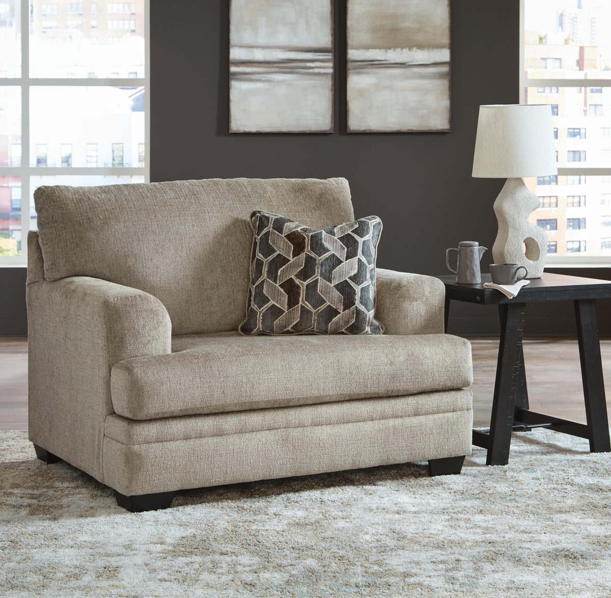 Bexley Oversized Chair in Taupe