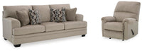Bexley Sofa and Recliner in Taupe