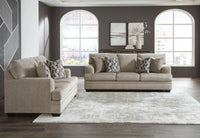 Bexley Sofa and Loveseat in Taupe