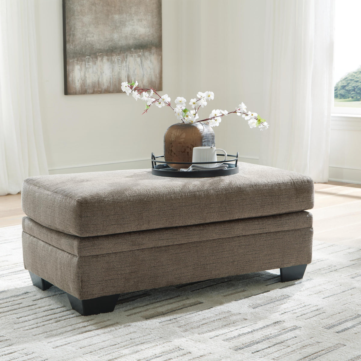 Bexley Ottoman in Nutmeg