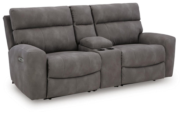 Next-Gen Durapella 3-Piece Power Reclining Sectional Loveseat with Console
