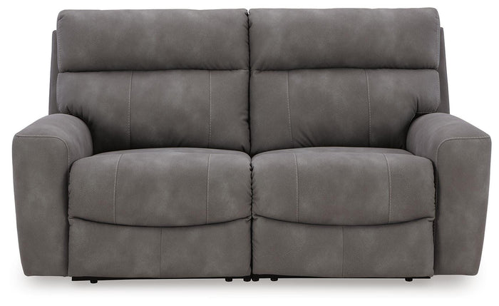 Arlen 2-Piece Power Reclining Sectional Loveseat in Slate