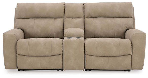 Next-Gen Durapella 3-Piece Power Reclining Sectional Loveseat with Console