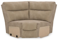 Arlen 6-Piece Power Reclining Sectional in Sand Microfiber