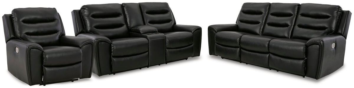Verve Bay Power Reclining Sofa with Loveseat and Recliner