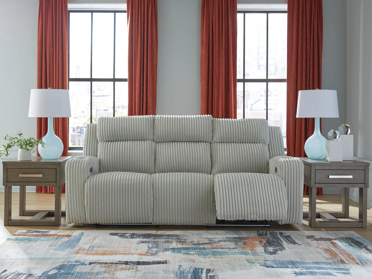 Torque Power Reclining Sofa in Alloy