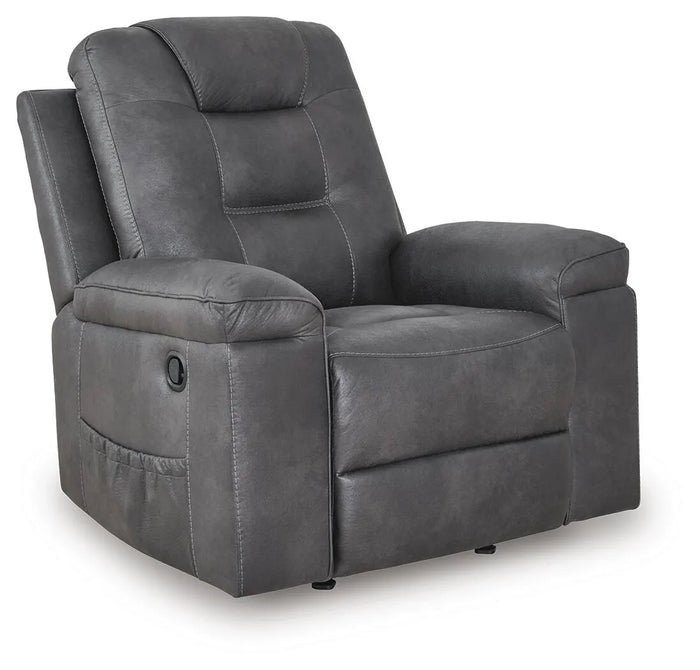 Harper Cross Recliner in Granite