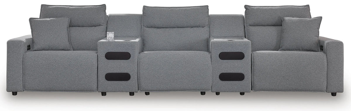 Kade 5-Piece Reclining Sectional with Audio Consoles