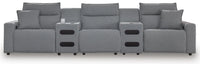 Kade 5-Piece Reclining Sectional with Audio Consoles