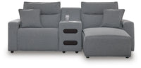 Kade 3-Piece Power Reclining Sectional with Chaise and Audio Console II
