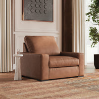 Auvelle Oversized Chair in Caramel