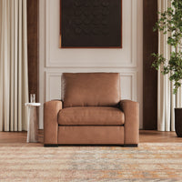 Auvelle Oversized Chair in Caramel