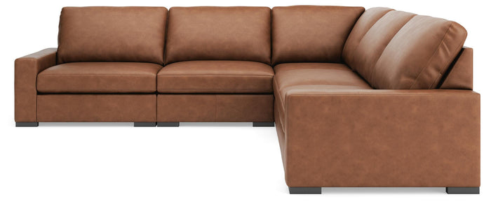 Auvelle 5-Piece Sectional in Caramel
