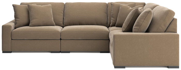 Auvelle 4-Piece Sectional in Sable Velvet