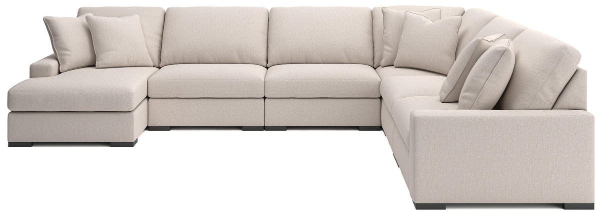 Auvelle 6-Piece Sectional with Chaise in Oyster II