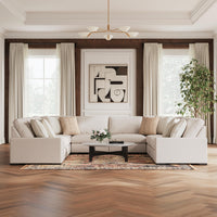 Auvelle 8-Piece Sectional in Oyster